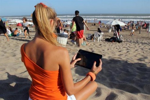 Tecnologia en la playa - verano 2014