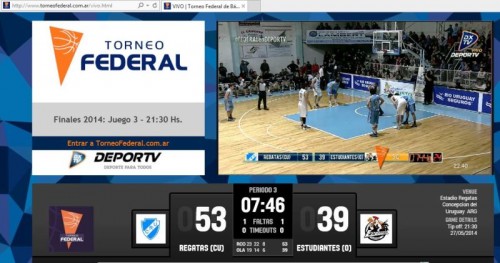 Torneo Federal Transmision en vivo 27-05-2014
