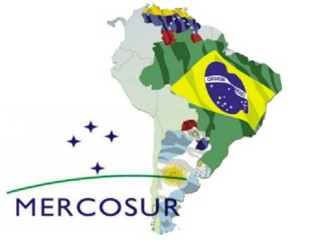 Mercosur mapa banderas y logo