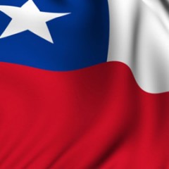 chile bandera primer plano