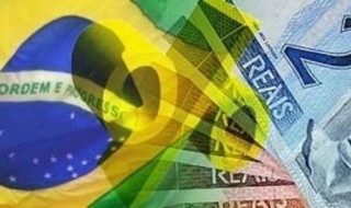 Brasil bandera y reales