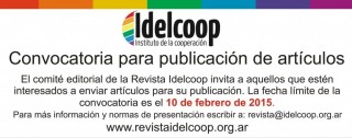 revista idelcoop convocatoria enero 2015