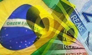 brasil bandera y reales difusos