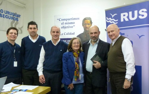 De izquierda a derecha, Andrés Fiorotto, Eduardo Kindernesch, Luís Morera, Olga Leuze, Eduardo Lazzari y Rodolfo Negri.