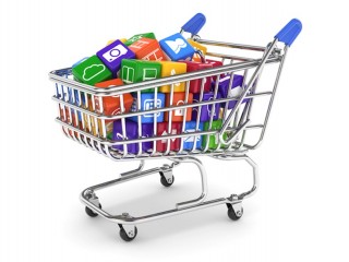 carrito de super con productos tecnologicos