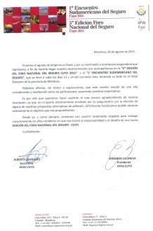 Carta Foro Nacional del Seguro