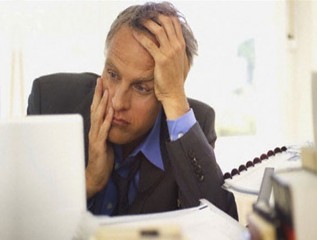 ejecutivo preocupado