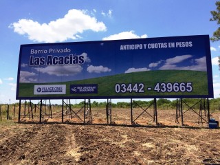 Cartel rutero Las Acacias ene 2016