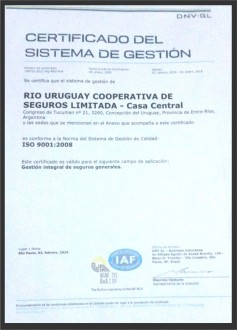 Certificado DNV GL 2016-1