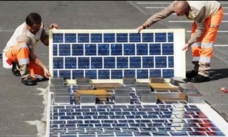 Francia pavimenta con paneles solares