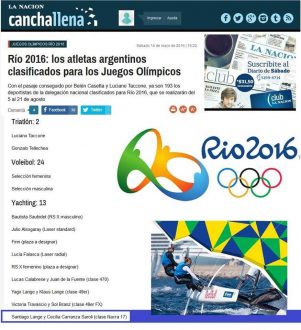 Cecilia Carranza Deportista RUS en el Diario La Nacion