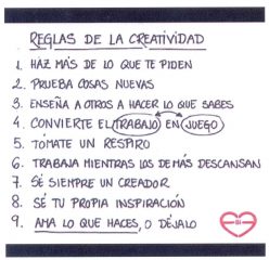 Reglas de la Creatividad