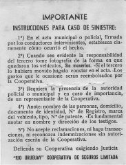 RUS almanaque 1977 instrucciones en caso de siniestros