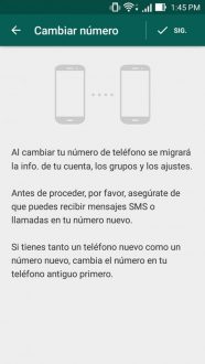 Cambio de numeros - WhatsApp -